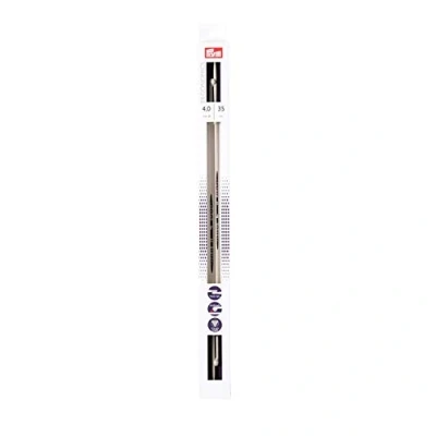 Image of Prym Single Point Ergonomic Knitting Pins/Needles (Pair) 4mm x 35cm Length, High performance Synthetic Material, Multi Colour, 38 4 1 cm