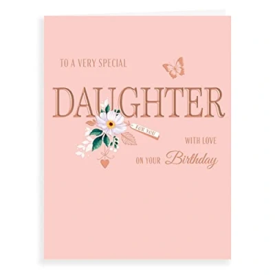 Image of Piccadilly Greetings Avant Garde Studios Birthday Card Daughter 8 x 6 inches, H90039,pink