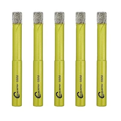 Image of Dry Diamond Drill Bits Set 5pcs 8mm Hole Saw Kit with Round Shank for Marble Granite Ceramic Porcelain Tile Quartz SANLEETEK