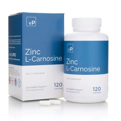 Image of Zinc L Carnosine 37mg x 120 Capsules Over 99% Purity Third Party Tested Gut Health Supplement Vitality Pro