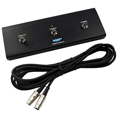 Image of HQRP 3 Button Guitar Amp Footswitch compatible with Peavey 03582650 Replacement fits 6505 plus Head
