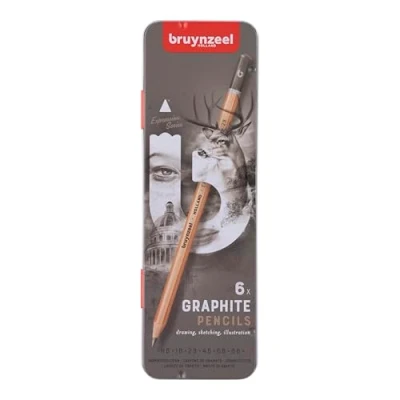 Image of Bruynzeel Expression graphite pencil tin 6 pieces