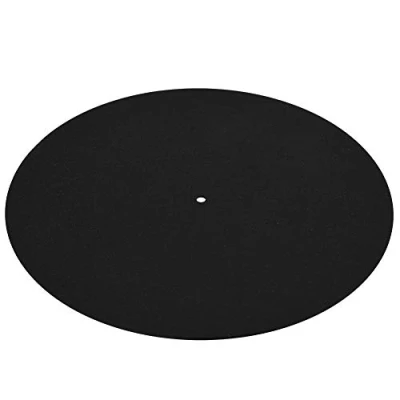 Image of ASHATA Turntable Platter Mat, Mat Black Rubber 1PCS Ultra thin Anti static Vinyl Record Pad Antistatic Flat Soft Slipmat Pad, for Universal to Players