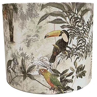 Image of Jungle Lampshade Ceiling Light Shade Tropical Parrot Bird Animal Kids Bedroom Nursery Accessories