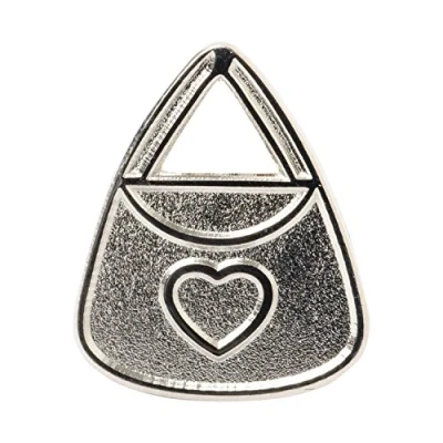 Image of The Masonic Collection Silver Plated Almoners Badge in Heart Shaped Comes With Clutch Pin Fitting A Useful Gift Accessory For Freemason Men