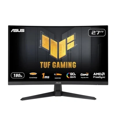 Image of ASUS TUF Gaming VG27VQ3B 27&quot; Widescreen VA Black Multimedia Curved Monitor (1920x1080/1ms/HDMI/DisplayPort)