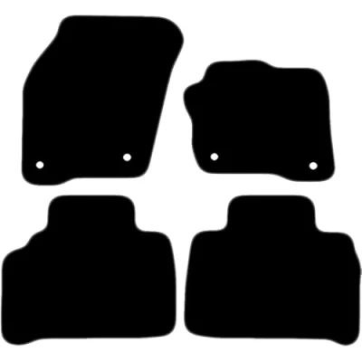 Image of Carsio Carpet Car Mats For Ford Galaxy 2015 + Onwards 4 Piece Set Tailored Fit Floor Mat Complete Accessory Black Custom Fitted All Weather, Anti Slip Backing &amp; Grey Trim