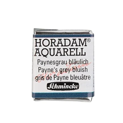 Image of Schmincke HORADAM® AQUARELL Finest Artists&#039; Watercolour Paints, 787 Paynes Grey Bluish, 14 044, 1/2 pan