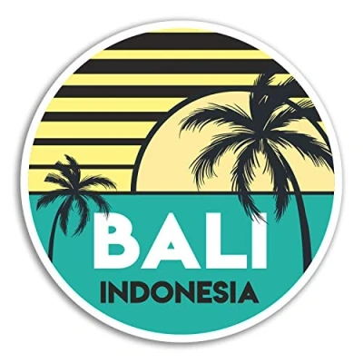 Image of 2 x 10cm Bali Vinyl Stickers Indonesia Travel Sticker Laptop Luggage #18014 (10cm Wide)