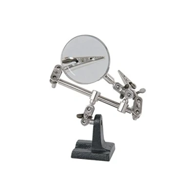 Image of Mercury MAG01 Heavy Duty Helping Hand with 3 x Zoom Magnifying Glass, Silver