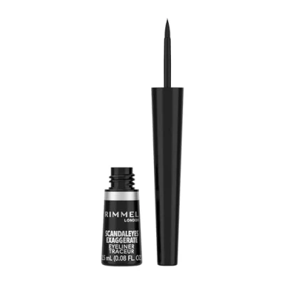 Image of Rimmel London Scandaleyes Exaggerate Delineatore Occhi Liquido Matte, 2.5 ml, Nero (001 Black)