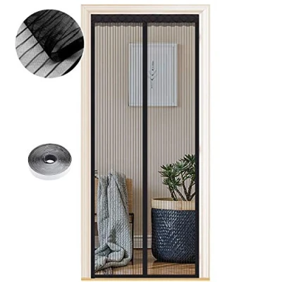 Image of Magnetic Fly Screen Door, Hundreds of Sizes, 70 x 195cm, Anti Mosquito Mesh Curtain with Powerful Magnets, Insect Protection Black Strips