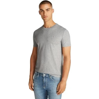 Image of Tommy Jeans SLIM Jaspe TEE Basic Tshirt, Men&#039;s, Size: 34, Grey