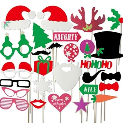 Image of New 27 Party Christmas selfie props Photo Booth Moustache Birthday Engagement Wedding Funny
