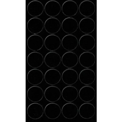 Image of haggiy Self Adhesive Cover caps for Furniture &amp; Floors Screw Round Screws Drill Holes Protection Ø20 mm 28 Pieces plasters (Black Smooth)