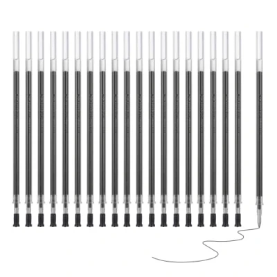 Image of M&amp;G Gel Pen Refills 0.5mm Fine Point, 20 Pack Quick Drying Smooth Black Ink Replace for Retractable Click, Office Study Classroom Supplies, 5.1&quot;