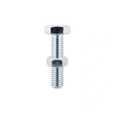 Image of 3x TIMCO Set Screws &amp; Hex Nuts Grade 8.8 Zinc 12120SNZB