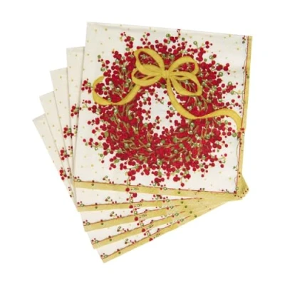 Image of Caspari 16.5cm Pepperberry Lunch Napkin, Pack of 20