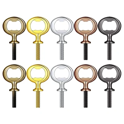 Image of Doumneou 10Pcs Metal Opener Blanks Stainless Steel Inserts Kit Threaded Beer Hardware