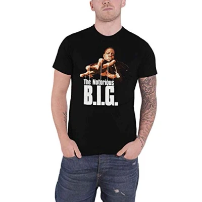 Image of Biggie Smalls T Shirt Reachstrings Logo Official Mens Black XL