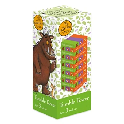 Image of Robert Frederick Gruffalo Tumble Tower Game Wooden Set With Dice Fun for Kid&#039;s to Learn Hand and Eye Coordination