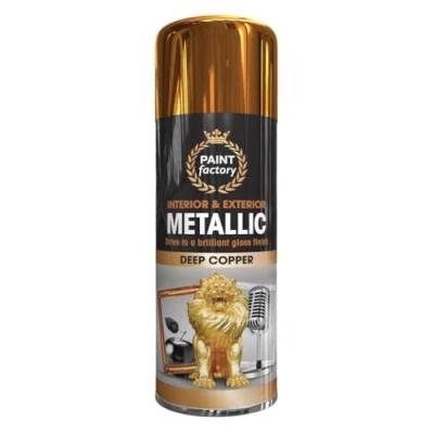 Image of AlezyB 1 x Metallic Deep Copper Spray Paint 400ml Multi Purpose Aerosol Use for Metal and Wooden Furniture, Ornaments, Decorative Items Much More Interior &amp; Exterior