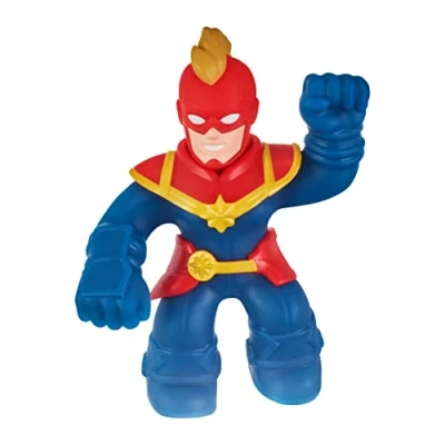 Image of Heroes of Goo Jit Zu Marvel Hero Pack. Captain Squishy, Ideal Christmas/Birthday Present for Boys. Superhero Toy. Ages 4 Years+, Blue, 4.5 Inch Tall
