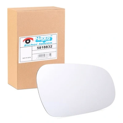 Image of 5Z0857522F Wing Mirror Glass VAN WEZEL 5818832 Right VOLKSWAGEN: Fox Hatchback
