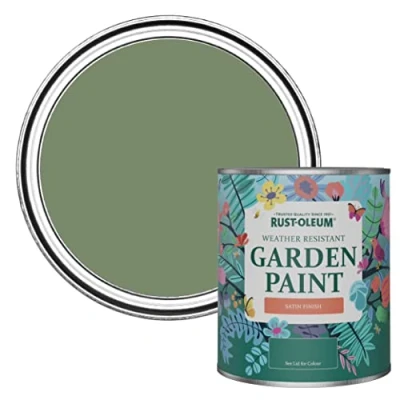 Image of Rust Oleum Green Mould Resistant Garden Paint In Satin Finish All 750ml
