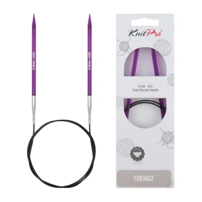 Image of Knit Pro KP51055 60 cm x 5 mm Fixed Circular Needles, Multi Colour