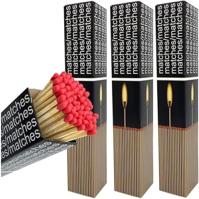 Image of 90 Extra Long Matches for Stoves BBQ Open Fires and fireplaces 1 Box!