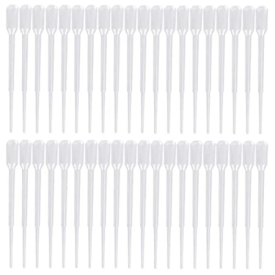 Image of BAQI 100 Pieces 2ML Plastic Transfer Pipettes Eye Dropper, Essential Oils Dropper Makeup Tool Science and Lab