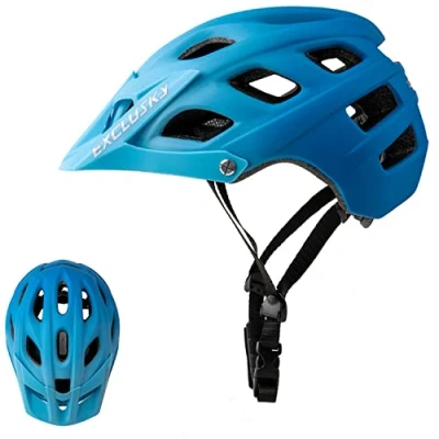 Image of Exclusky Mountain Bike Helmet, MTB Helmet Adult Lightweight Breathable Mens Cycling &amp; Road Bicycle Helmets for Men Women(gradient blue)