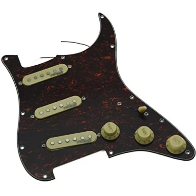 Image of KAISH Red Tortoise Loaded Electric Guitar Pickguard Prewired with Wilkinson Pickups for USA/Mexico FD Stratocaster