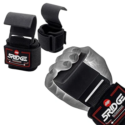 Image of Weight Lifting Wrist Hook Straps Grips Power Hooks Gym Powerlifting, Non Slip Rubber Coated Weightlifting Wraps, Bodybuilding, Strength Training &amp; Workout Pull Up, Deadlift Dumbbell Rows
