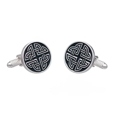 Image of Celtic Knot Cufflinks Presented in a Black GS Cufflink Box