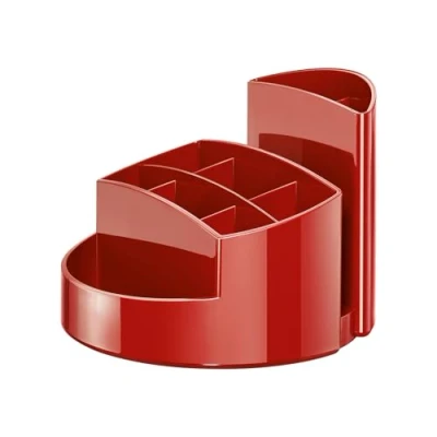 Image of HAN 17460 17, RONDO Desk tidy. Elegant, glossy, premium quality with 9 compartments, red