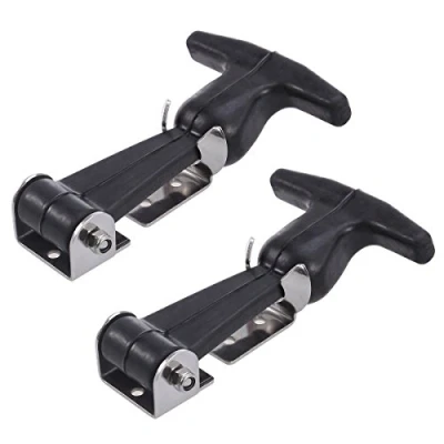 Image of UKCOCO 2pcs Rubber latch t handle hasp draw for tool box cooler golf cart or engineering machine