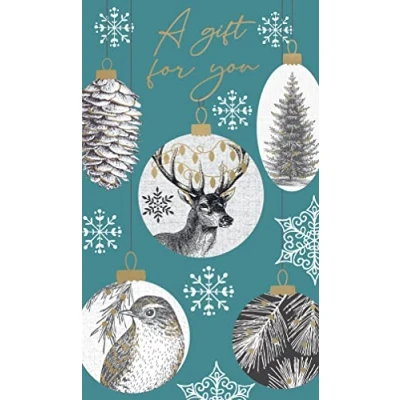 Image of A Gift for You Baubles Christmas Money Wallet Card Xmas Moneyholder Cards XMW133