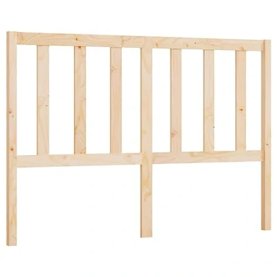 Image of vidaXL Solid Pinewood Bed Headboard Stylish Rustic Furniture Piece for Bedroom, Brown Wood, 146x4x100cm