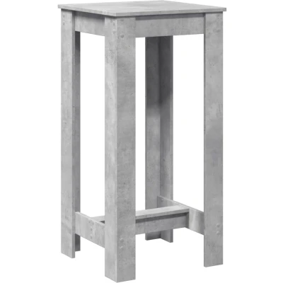 Image of vidaXL Concrete Grey Bar Table Engineered Wood, Kitchen/Bistro Pub Style, 51 x 50 103.5 cm Durable and Moisture Resistant