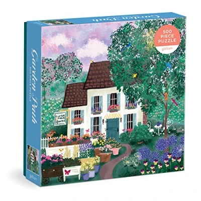 Image of Galison 9780735375291 Garden Path Jigsaw Puzzle, Multicoloured, 500 Pieces