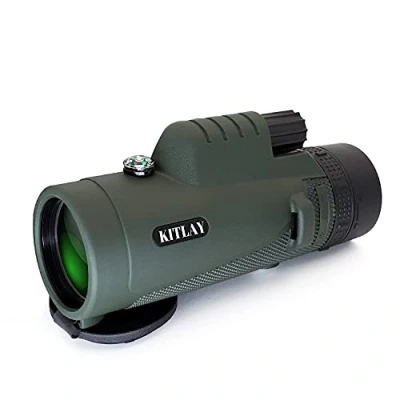 Image of Kitlay Monocular Telescope,10x50 Monoculars for Adults High Power HD Compact with Smartphone Holder &amp; Tripod BAK4 Prism,Dual Focus Bird Watching Camping Outdoor Activity