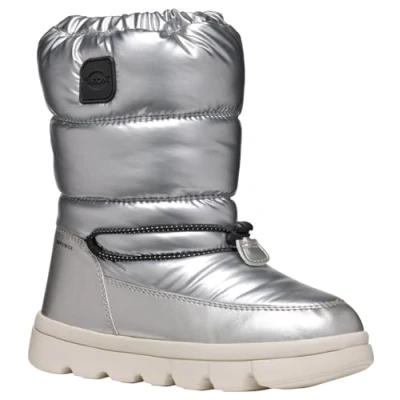 Image of Geox J WILLABOOM Girl B A Snow Boot, Silver, 10 UK Child
