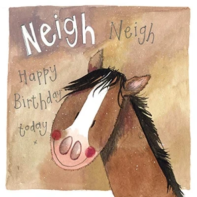Image of Alex Clark Neigh Horse Birthday Daisyfield Farm Card