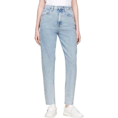 Image of Tommy Jeans MOM Tapered Relaxed fit jeans, Women&#039;s, Size: 31x34, Denim light