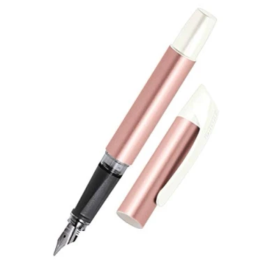 Image of Calligraphy fountain pen/Best writer ONLINE Campus Rosegold iridium nib size 0,8 mm, ergonomic soft grip, for standard ink cartridges, refillable, ideal beginners/pupils/students 61318/3D