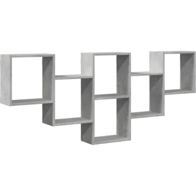 Image of vidaXL Wall Shelf Concrete Grey 159x18x66 cm Engineered Wood