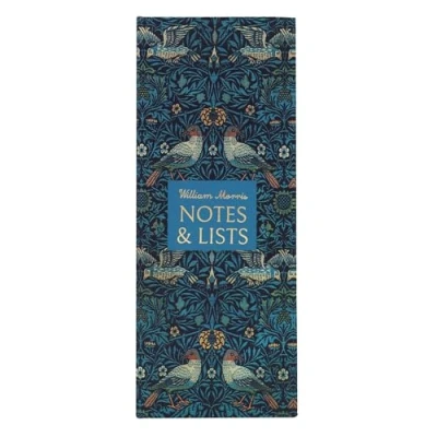 Image of Robert Frederick Tall Notepad and List Set with Pencil William Morris Birds Design