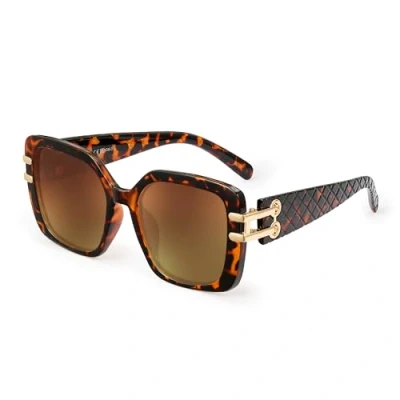 Image of JM Vintage Oversized Square Polarized Sunglasses for Women，Retro Luxury Big Large Sun Glasses UV400 Tortoise